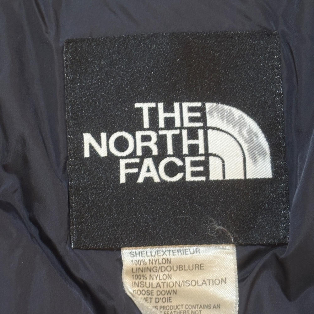 The North Face Nuptse 700-Fill Down Vest Mens Medium Blue Black Puff - Picture 3 of 11